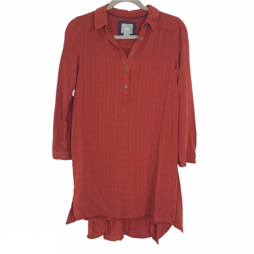 Anthropology Maeve Bloomsbury Tie Front Dress